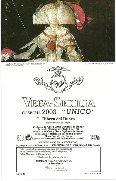 Vega Sicilia Único 2003 Magnum